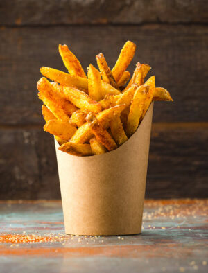 Les frites Fernandines : fraîches de pommes de terre nature, paprika ou herbes de provence